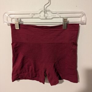 Burgundy Red Compression Bike Shorts One Size